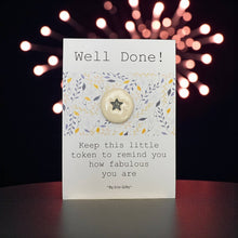 Load image into Gallery viewer, Well Done  Ceramic Pocket Token Pocket Hug and Card
