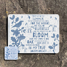 Load image into Gallery viewer, Coaster - Come we to the Summer, to the Summer we will come - John Clare: Come we to the Summer
