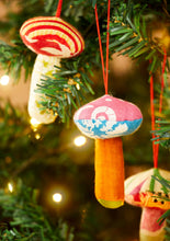 Load image into Gallery viewer, Recycled Sari Decoration - Mushroom
