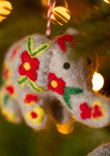 Load image into Gallery viewer, Embroidered Felt Elephant Decoration
