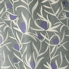 Load image into Gallery viewer, Pom - Grey Vine Print Silk Scarf

