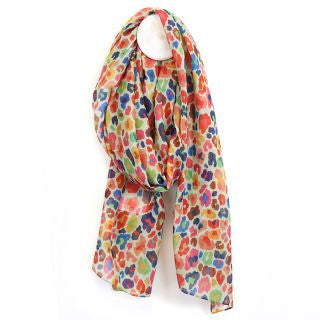 Pom - Multicoloured animal print Repreve scarf