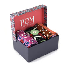 Load image into Gallery viewer, Pom - Bold Floral Cotton Blend Sock Set
