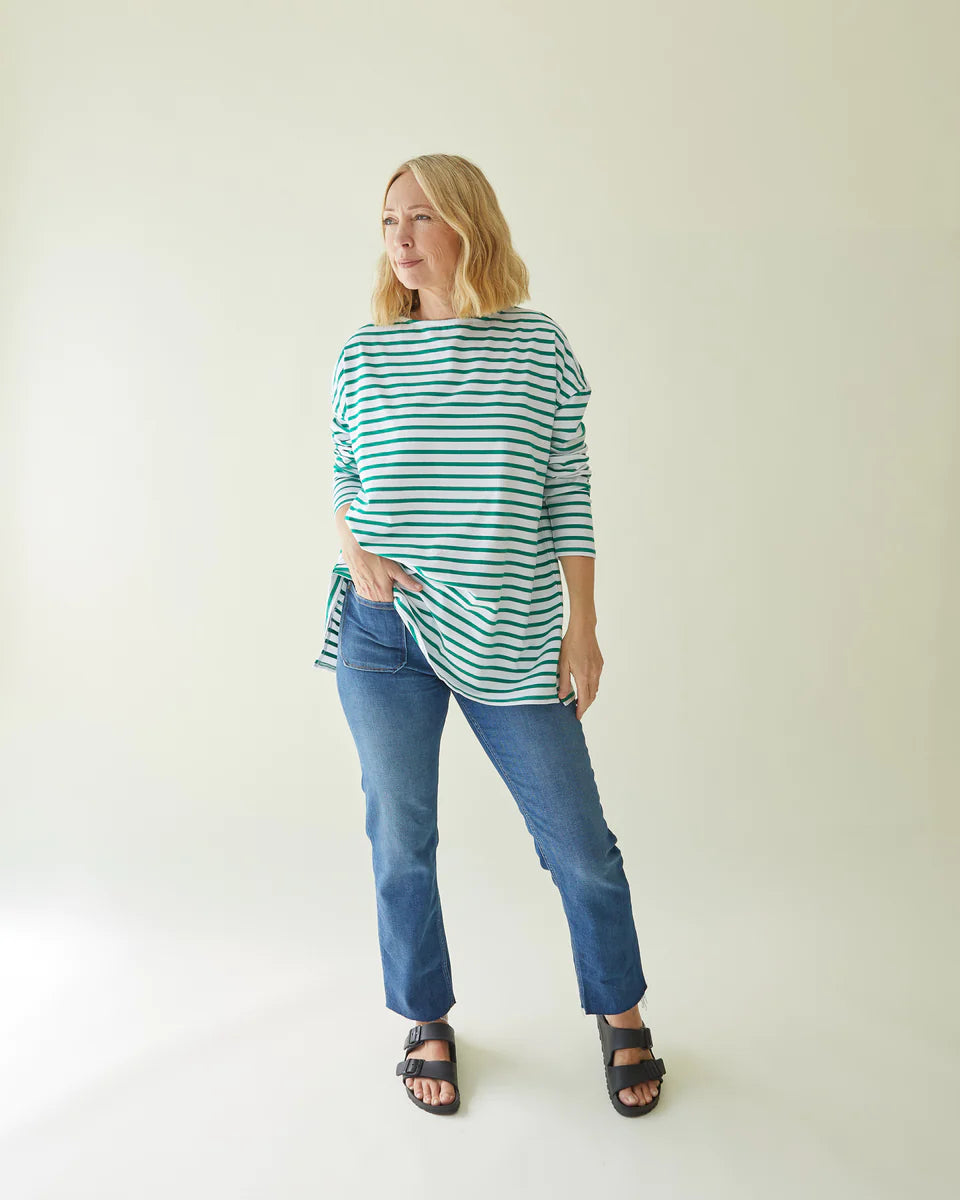 Chalk Bryony Longer length Stripe Green