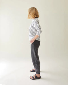 Chalk Fleur Striped Top White and Grey