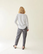 Load image into Gallery viewer, Chalk Fleur Striped Top White and Grey
