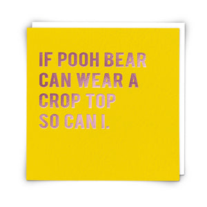 Card - Pooh bear