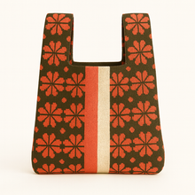 Load image into Gallery viewer, Heritage Bloom - Knitted bag: Black / Small
