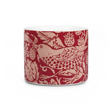Load image into Gallery viewer, Ceramic Plant Pot S William Morris StrawberryThief Raspberry
