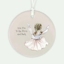 Load image into Gallery viewer, Hanging Ceramic Decoration – Handmade Keepsake Ornament with Satin Ribbon Gift love you to the moon and back
