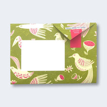 Load image into Gallery viewer, Fig &amp; Feather Pigeon, Folding Letter Set – Pack of 6 Letters
