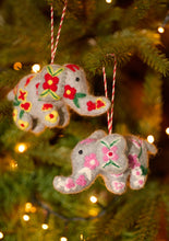 Load image into Gallery viewer, Embroidered Felt Elephant Decoration
