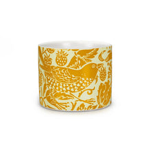 Load image into Gallery viewer, Ceramic Plant Pot William Morris Strawberry Thief Yellow
