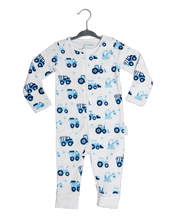 Load image into Gallery viewer, Baby Mac Organic Cotton Sleepsuit-Vehicle: Trucks / 0-3 months
