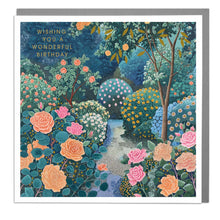 Load image into Gallery viewer, Wonderful Birthday - Midnight Rose Garden Greeting Card by Lola Design
