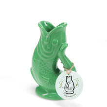 Load image into Gallery viewer, Ceramic fish vase - Green
