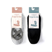 Load image into Gallery viewer, Backless Cross-Strap Gripped Yoga Socks – Non-Slip.: Black
