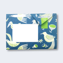 Load image into Gallery viewer, Fig &amp; Feather Pigeon, Folding Letter Set – Pack of 6 Letters
