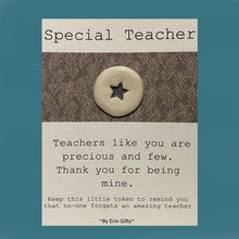 Load image into Gallery viewer, Special Teacher Ceramic Pocket Token Pocket Hug and Card
