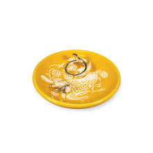 Load image into Gallery viewer, Trinket Key Ring Dish William Morris Quince Yellow Flowers
