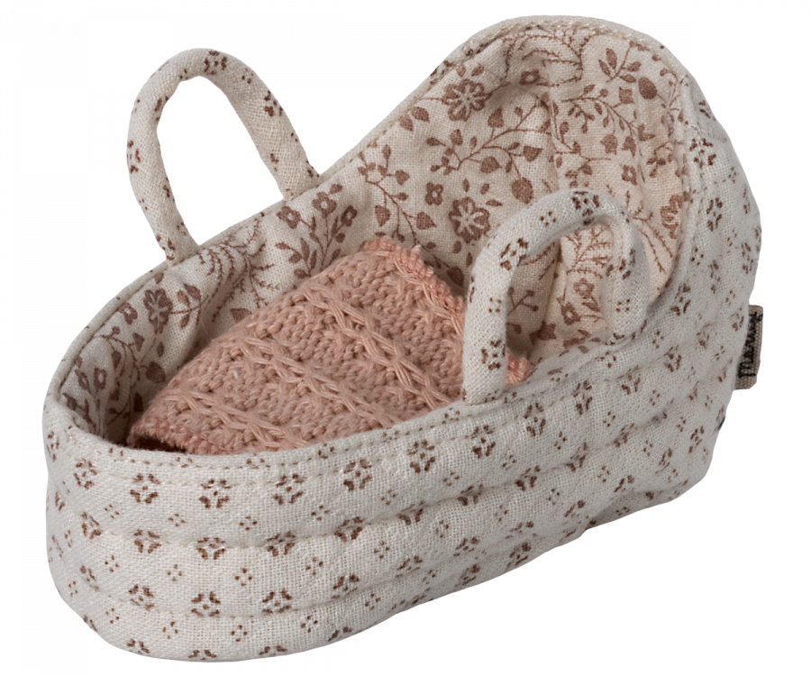 Maileg - Carry Cot, Baby Mouse
