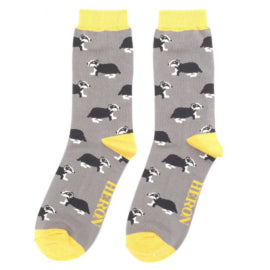 Mr Heron socks - Badgers Grey