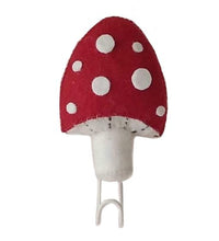 Load image into Gallery viewer, Fiona Walker England Felt Toadstool Wall Hook Red
