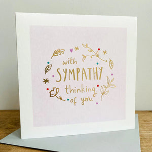 With sympathy, Thinking of you card