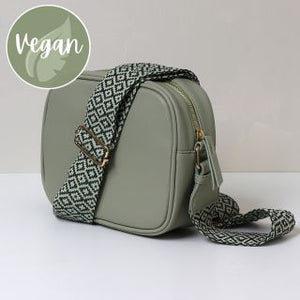 Vegan Leather Camera Bag Sage Green