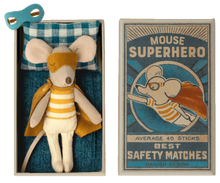 Load image into Gallery viewer, Maileg - Super hero mouse, little brother in matchbox
