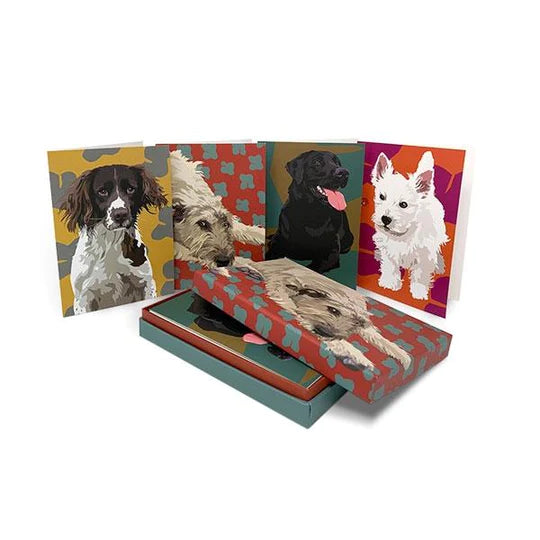 Leslie Gerry - Boxed 12 Notecards Dogs
