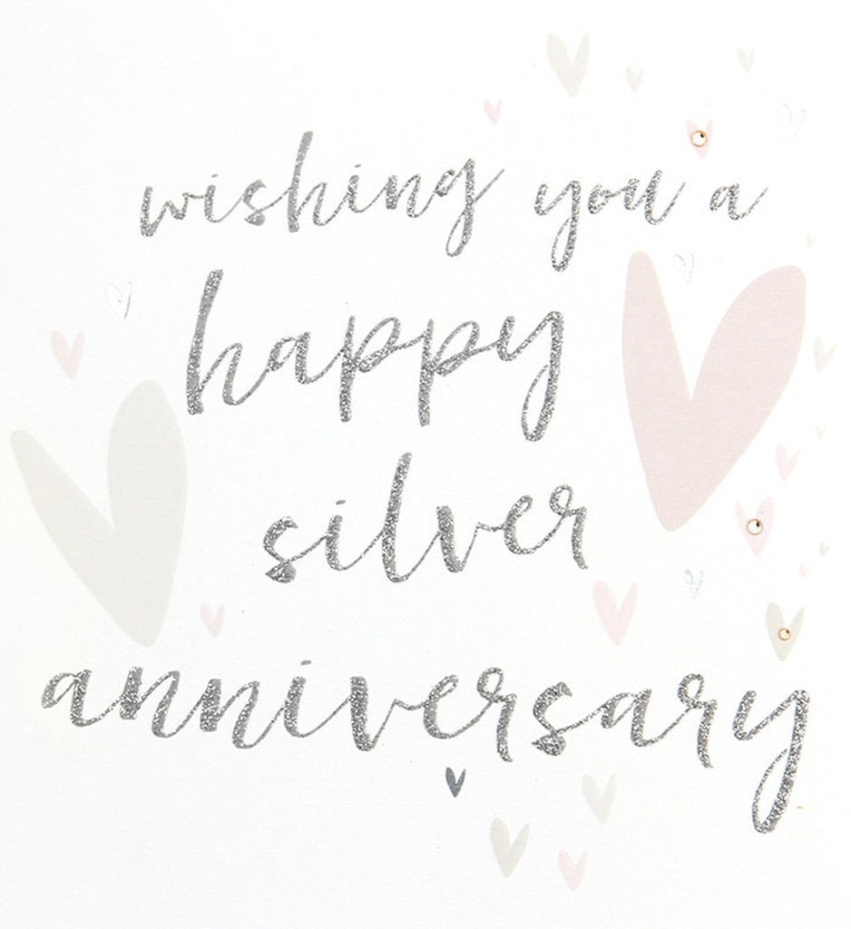 Silver Wedding Anniversary Card -Caroline Gardner