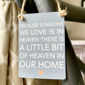Metal sign - Heaven in our Home
