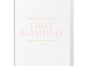 First Birthday Card - Girl