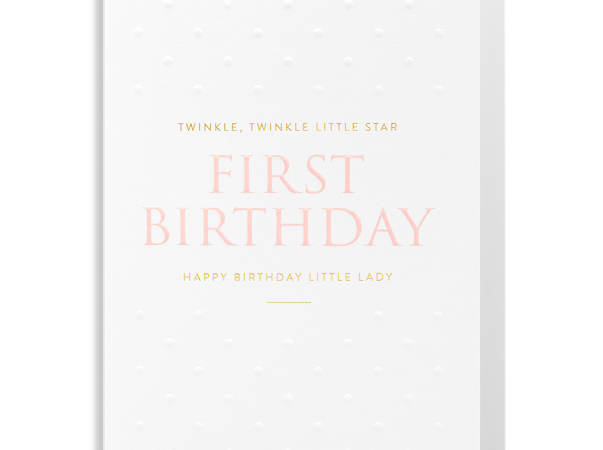 First Birthday Card - Girl