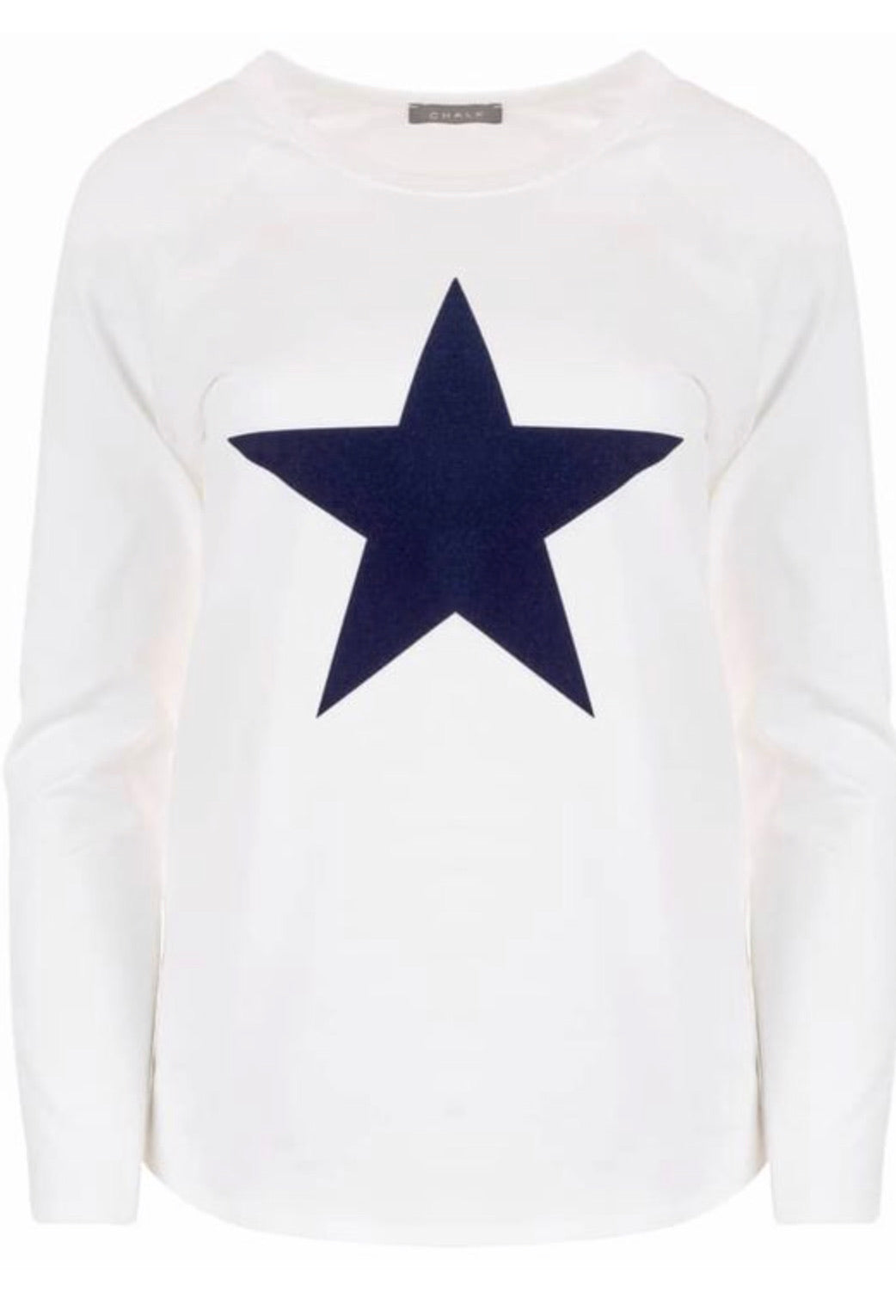 Chalk Top White with Navy Star -Robyn
