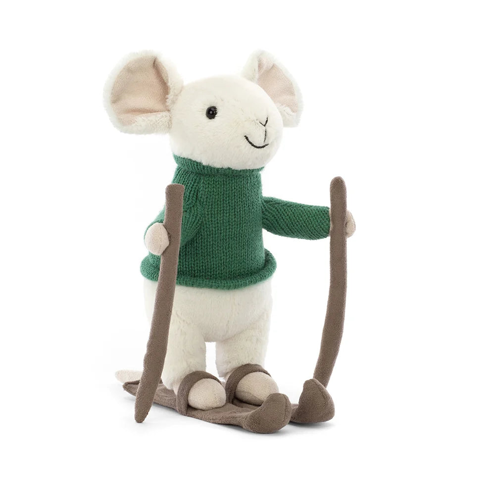 Jellycat - Merry Mouse -Skiing