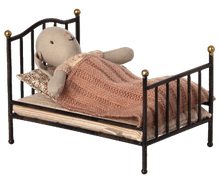 Load image into Gallery viewer, Maileg Vintage bed, Mouse - Anthracite
