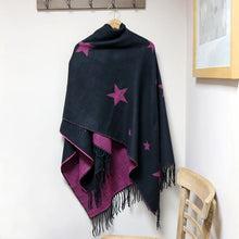 Load image into Gallery viewer, Star fringed Wrap/Poncho
