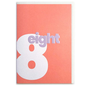 Rosie Made a Thing card - just numbers - 8