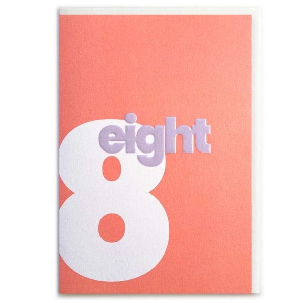 Rosie Made a Thing card - just numbers - 8